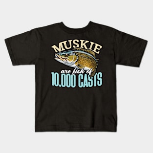 Musky Fishing Muskie Are Fish Of Predatory Fish Kids T-Shirt